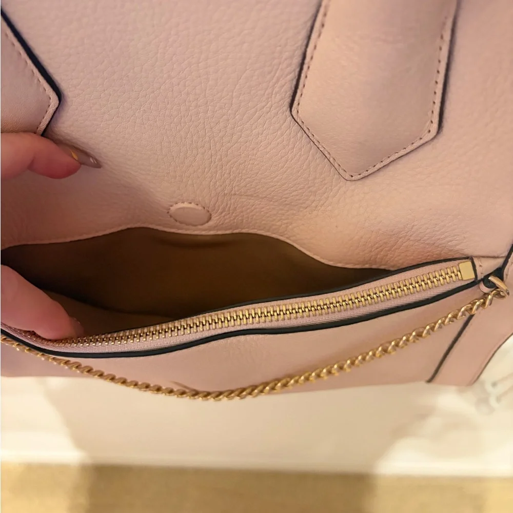 Henri Bendel Pink Satchel with Tassel and Chain - Picture 3 of 8